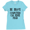 computer fear Ladies Fitted T-Shirt