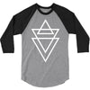 triangle printed 3/4 Sleeve Shirt