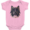 polygon wolf Baby Onesie