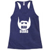 man beard funny mens Racerback Tank