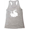 rude, rabbits humping,funny Racerback Tank