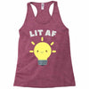 lit af kawaii light bulb Racerback Tank