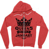 Queens Are Born In January Zipper Hoodie