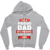 proud dad son Zipper Hoodie