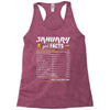 January Girl Facts Aquarius Racerback Tank