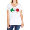 bat man mexican flag mexico logo Ladies Curvy T-Shirt