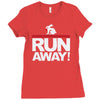 run away rabbit Ladies Fitted T-Shirt