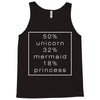 50 % unicorn (White) Tank Top