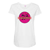 mustache Maternity Scoop Neck T-shirt
