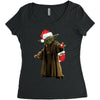 yoda christmas Women's Triblend Scoop T-shirt