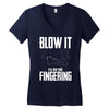 alien blow it fingering Women's V-Neck T-Shirt