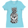 skull pineapple Ladies Fitted T-Shirt