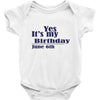 june 6 birthbay Baby Bodysuit