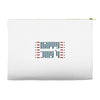 happy july 4th Accessory Pouches