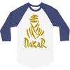 uomo dakar stampa oro moto deserto parigi africa sport 3/4 Sleeve Shirt