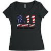 9.11 Patriot Day We Will Never Forget Women's Triblend Scoop T-shirt