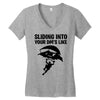 sliding into your dm's like Women's V-Neck T-Shirt