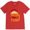 drink beer fuck fear V-Neck Tee