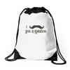 mustache Drawstring Bags