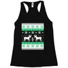 reindeer christmas ugly sweater Racerback Tank