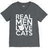 real men love cats (4) V-Neck Tee