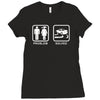 drifting   problem solved mens funny Ladies Fitted T-Shirt