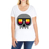 sunset skull Ladies Curvy T-Shirt