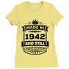 Made In 1942 And Still Awesome Ladies Fitted T-Shirt