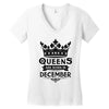 Queens Are Born In December Women's V-Neck T-Shirt
