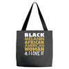 melanin african american woman Tote Bags
