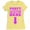 party location here Ladies Fitted T-Shirt