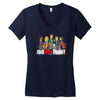 the big bang theory simpsons, ideal gift or birthday present funny Women's V-Neck T-Shirt