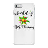 world's best mommy with flowers iPhone 7 Case