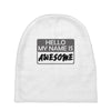 my name is awesome Baby Beanies