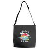 a turtle made it to the water Adjustable Strap Totes