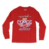 military, women's proud air force mom of her military son u Long Sleeve Shirts