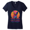 Too Hip To Hop  Bunny Easter Women's V-Neck T-Shirt