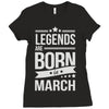 legends are born in march Ladies Fitted T-Shirt