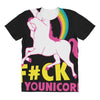 gay pride f#ck younicorn funny rude unicorn All Over Women's T-shirt