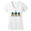 partridge   aha Women's V-Neck T-Shirt
