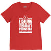 fishing t shirt funny fishing V-Neck Tee