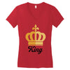king Women's V-Neck T-Shirt