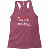 delete your account Racerback Tank