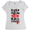 Keep Calm And Kill Zombies Women's Triblend Scoop T-shirt