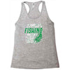 talk to myself fishing Racerback Tank