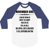 Super November Girl 3/4 Sleeve Shirt