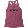 la jefa black Racerback Tank