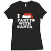 I Love Party With Santa Ladies Fitted T-Shirt