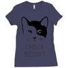 CHECK MEOWT Ladies Fitted T-Shirt