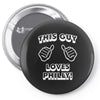this guy loves philly Pin-back button